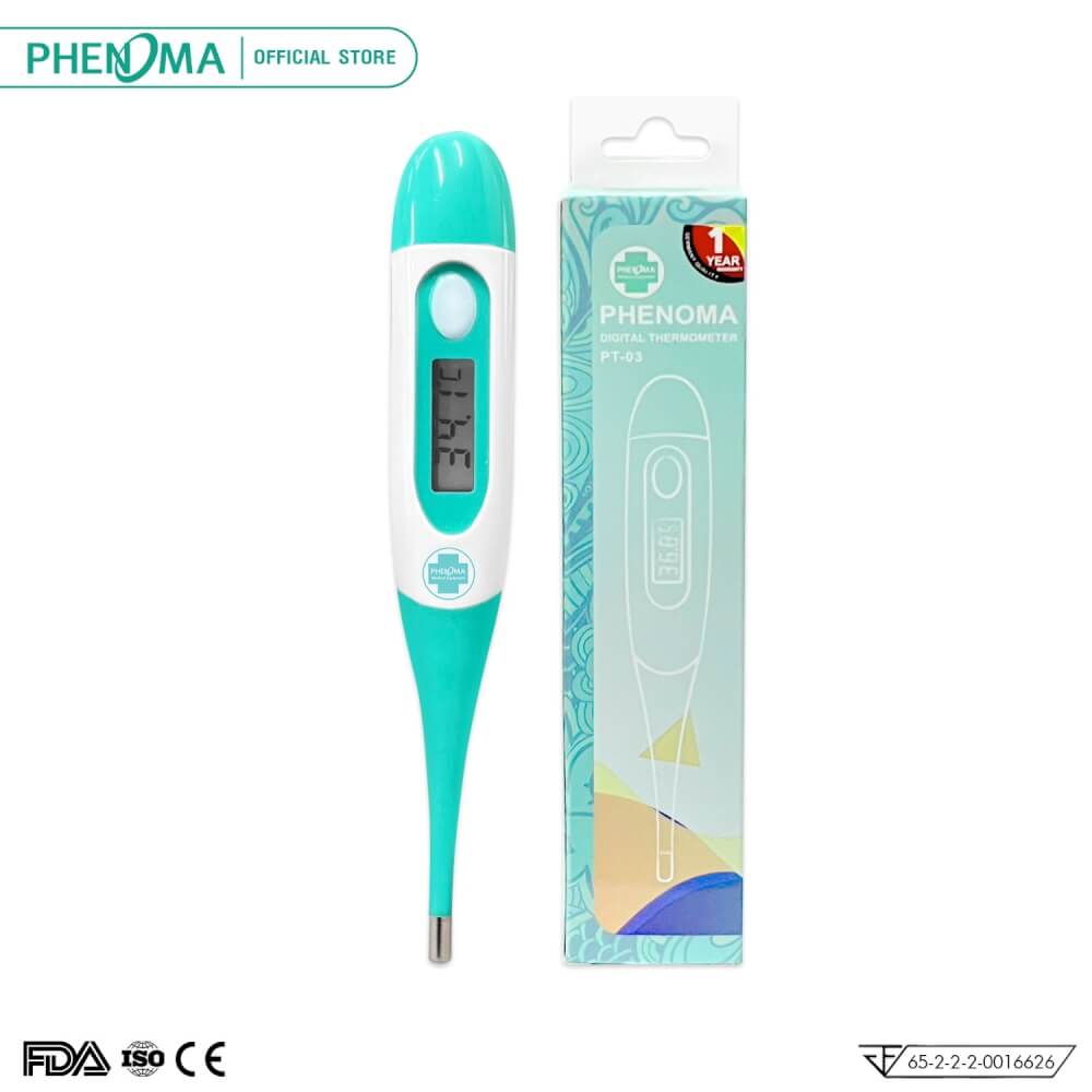เครื่องวัดอุณหภูมิร่างกายแบบดิจิตอล PHENOMA รุ่น PT-03 DIGITAL THERMOMETER
